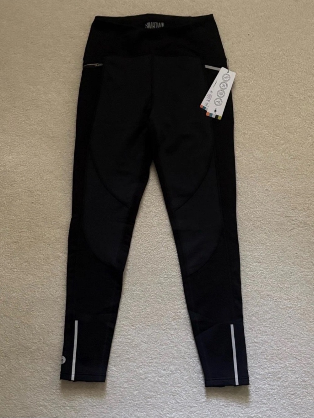 NWT Smartwool Women's Active Fleece Wind Tights. Size XS.
